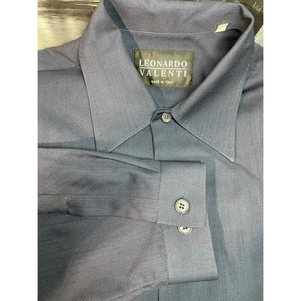 Leonardo Valenti Made In Italy Mens Button‎ Up Shirt Size Medium